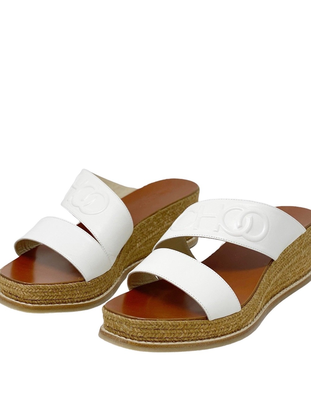 Jimmy Choo White Leather Sandals